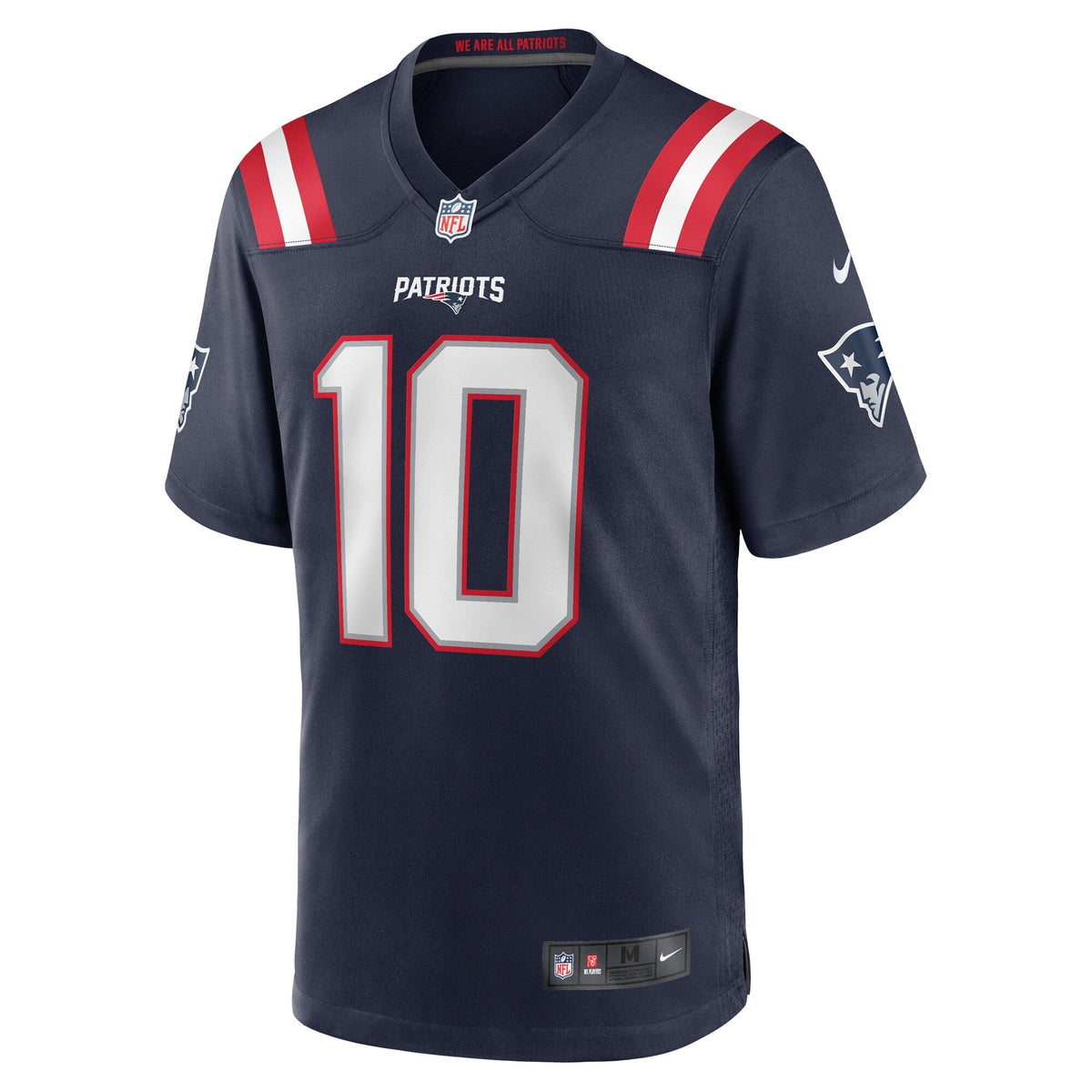 New England Patriots Drake Maye Nike Navy Game Jersey for Men product image 2, provided for visual reference and product