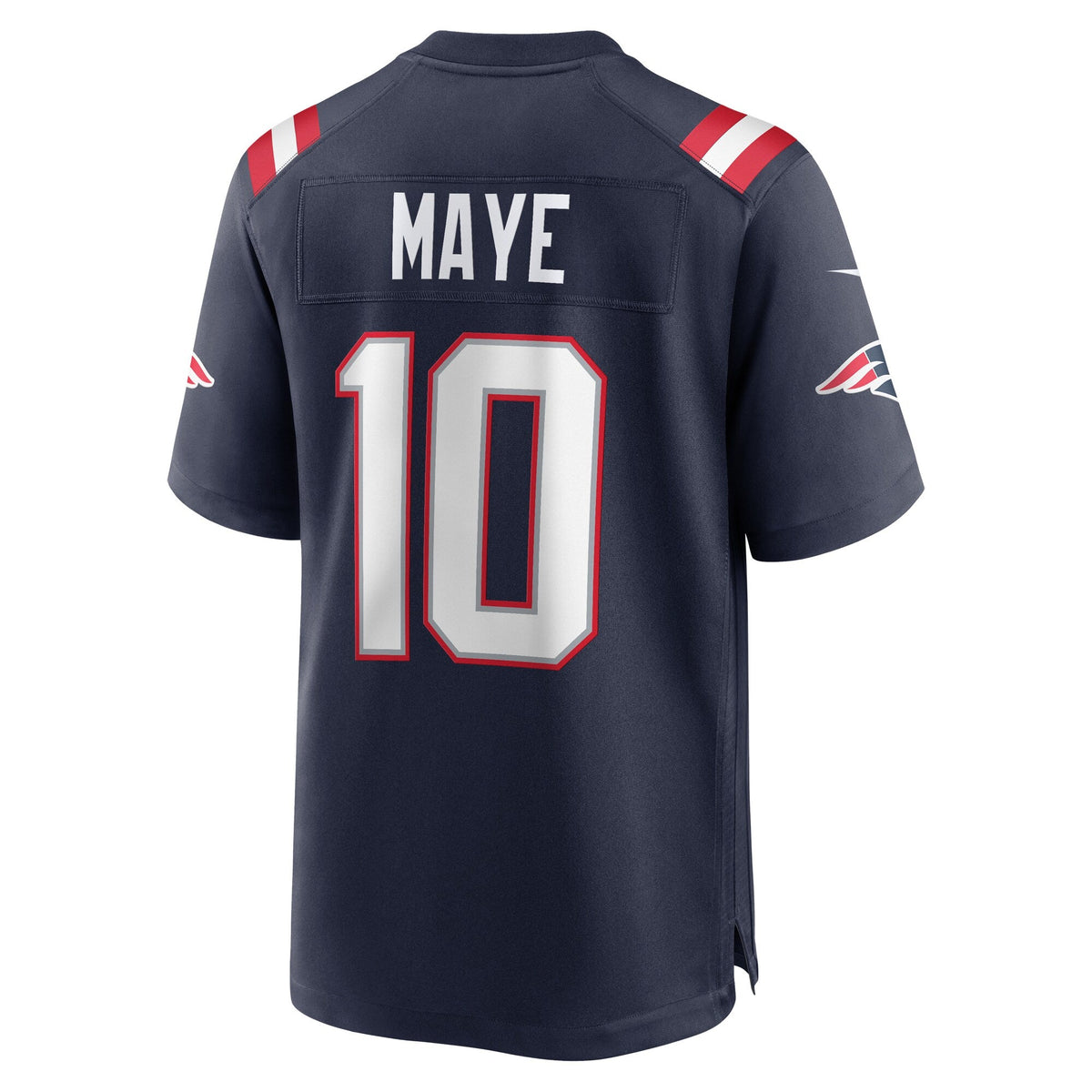 New England Patriots Drake Maye Nike Navy Game Jersey for Men product image 3, provided for visual reference and product