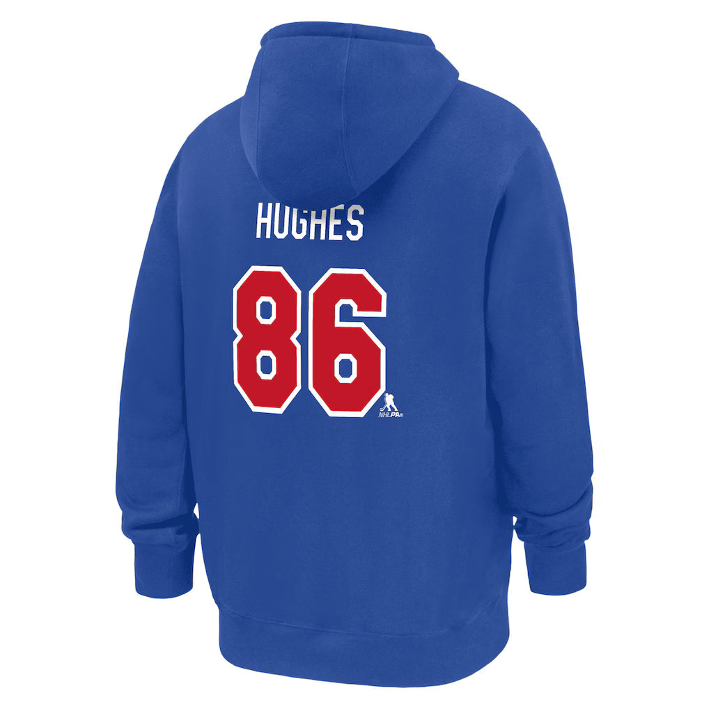 Nike Jack Hughes Royal USA Hockey 2026 Name & Number Hoodie for Men product image 3, provided for visual reference and