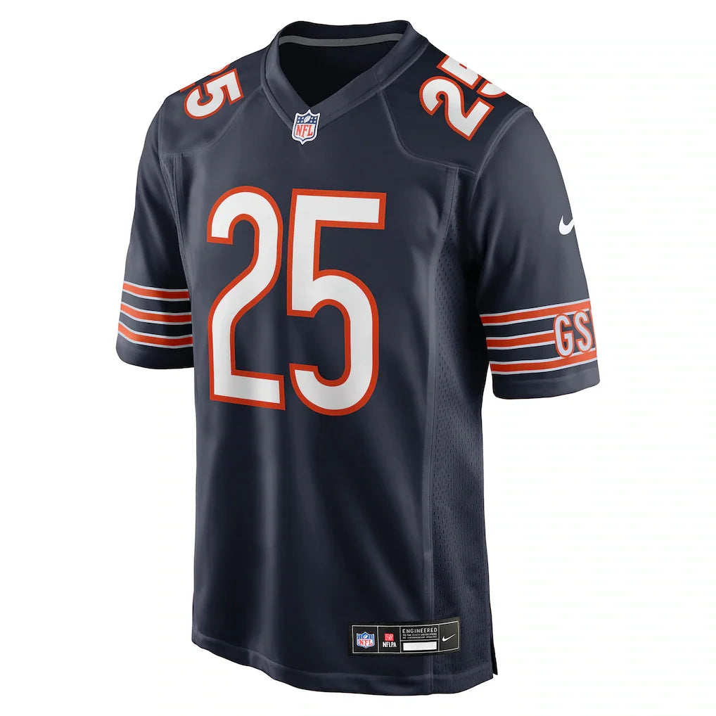 Youth Kyle Monangai Chicago Bears Navy Nike Game Jersey product image 3, provided for visual reference and product detail