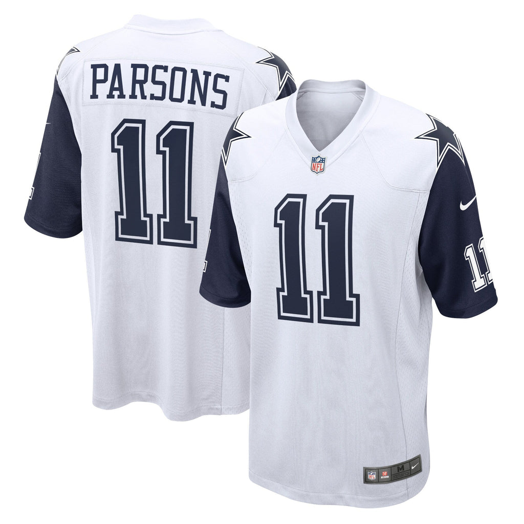 Dallas Cowboys Micah Parsons Nike White Alternate Game Jersey for Men product image 1, provided for visual reference and