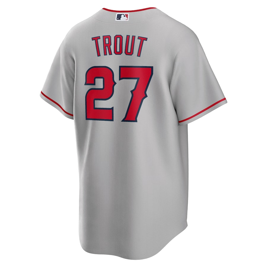 Los Angeles Angels Mike Trout Nike Road Gray Replica Player Jersey for Men product image 3, provided for visual reference