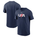 USA Baseball Nike 2026 World Baseball Classic Wordmark T-Shirt - Navy product image 1, provided for visual reference and