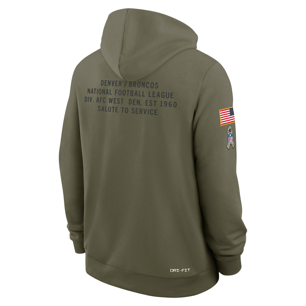 Denver Broncos Nike Olive Green 2025 Salute To Service Club Pullover Hoodie for Men product image 2, provided for visual