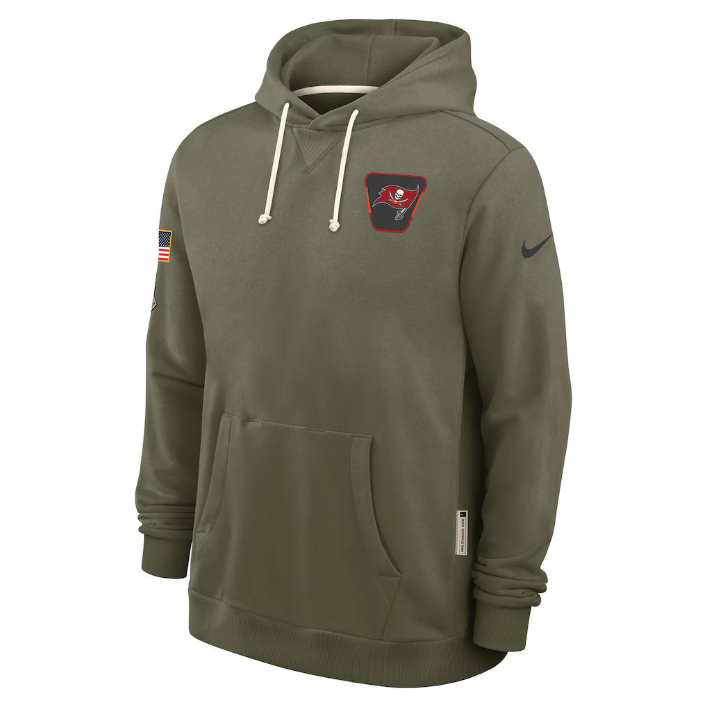 Tampa Bay Buccaneers Nike Olive Green 2025 Salute To Service Club Pullover Hoodie for Men product image 1, provided for
