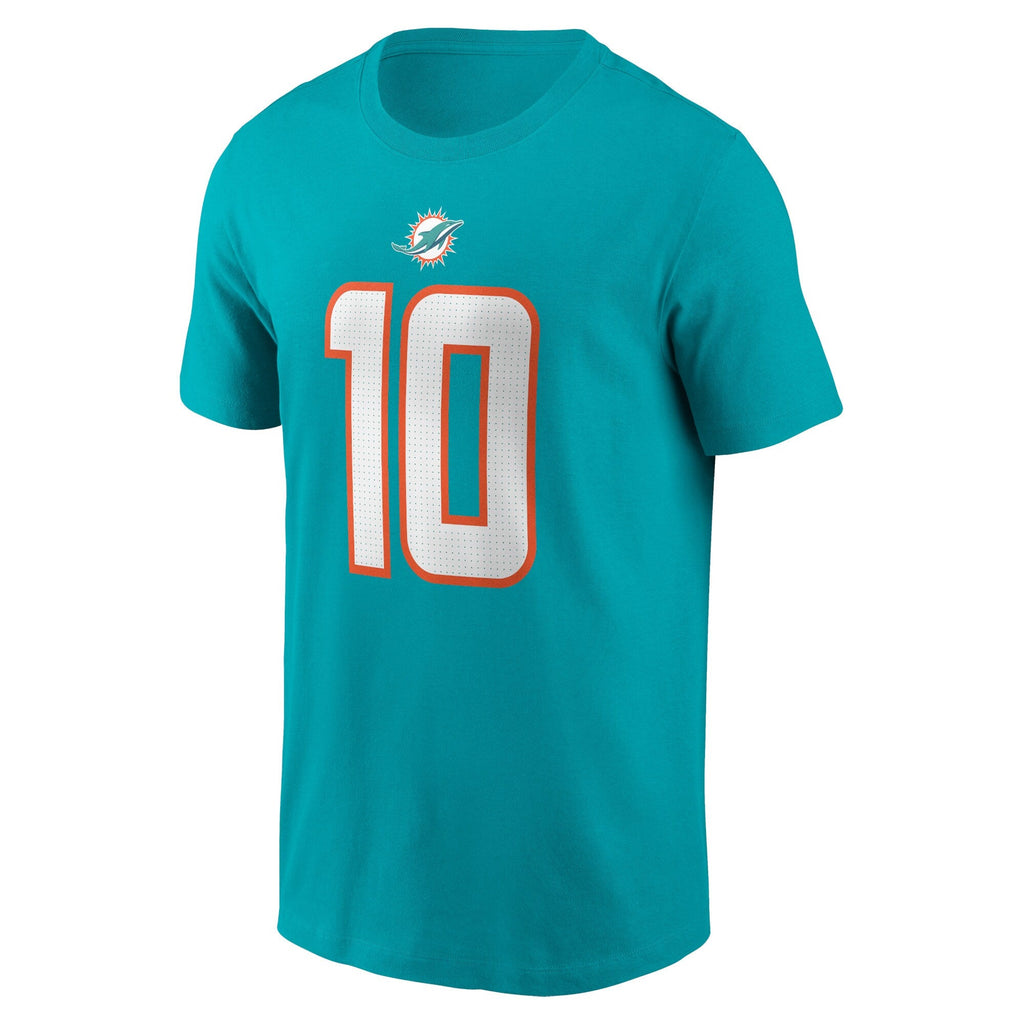 Miami Dolphins Tyreek Hill Nike Aqua Player FUSE Name & Number T-Shirt for Men product image 2, provided for visual