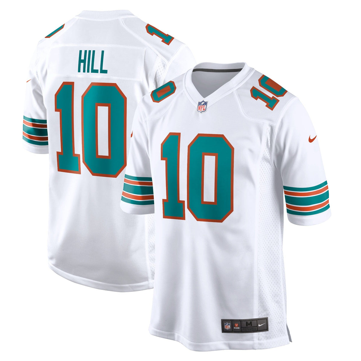 Youth Tyreek Hill Miami Dolphins Nike White Alternate Game Replica Jersey product image 1, provided for visual reference and