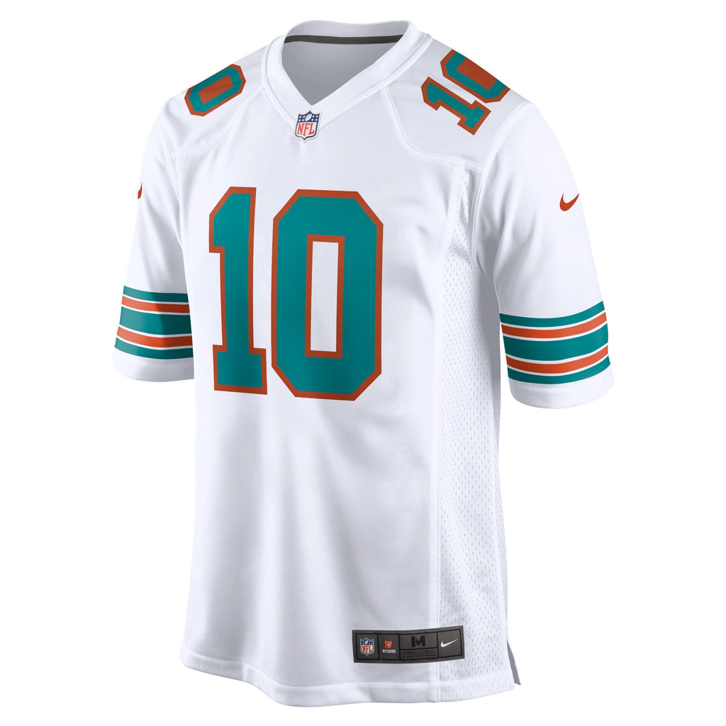 Youth Tyreek Hill Miami Dolphins Nike White Alternate Game Replica Jersey product image 2, provided for visual reference and