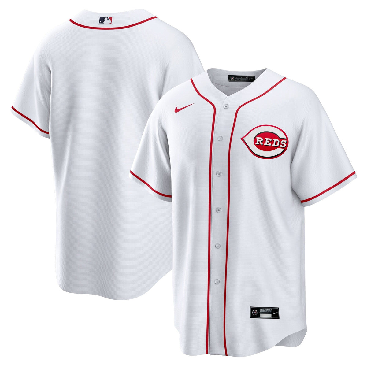 Cincinnati Reds Nike White Home Blank Replica Jersey for Men product image 1, provided for visual reference and product