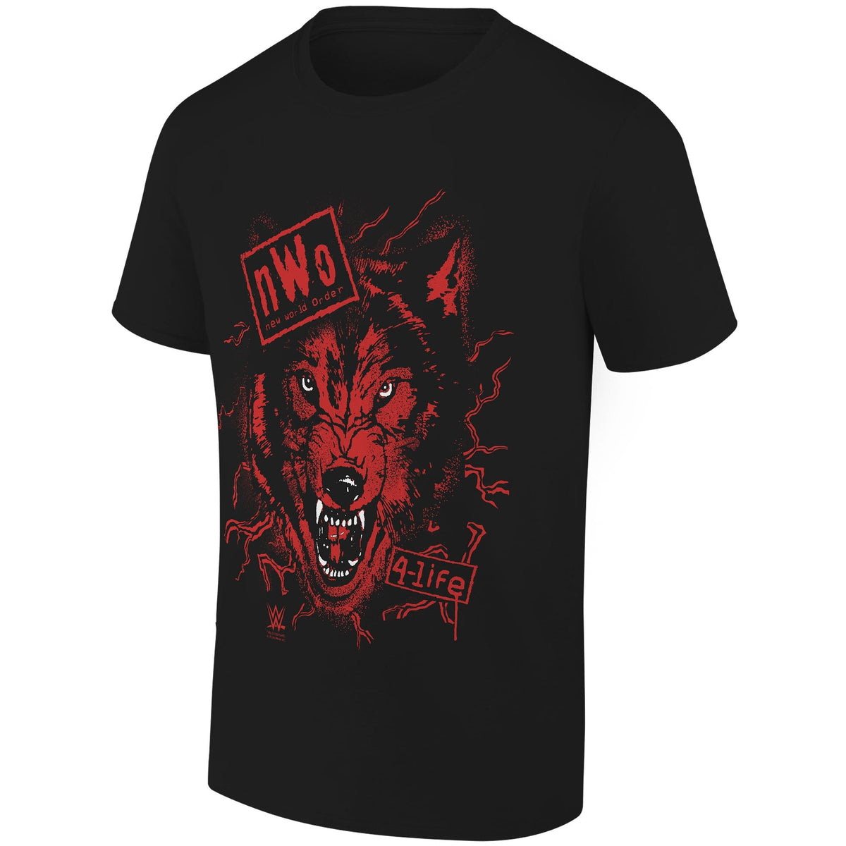 nWo Wolfpac Lightning WCW WWE Ripple Junction Black T-Shirt for Men product image 2, provided for visual reference and
