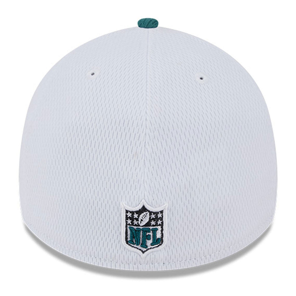 Philadelphia Eagles Primary Logo New Era White/Green 2023 Sideline 39THIRTY Flex Hat for Men product image 4, provided for