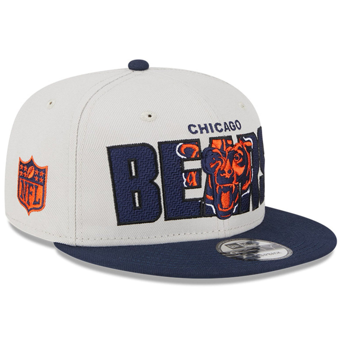 Chicago Bears New Era Stone/Navy 2023 NFL Draft 9FIFTY Snapback Adjustable Hat for Men product image 1, provided for visual