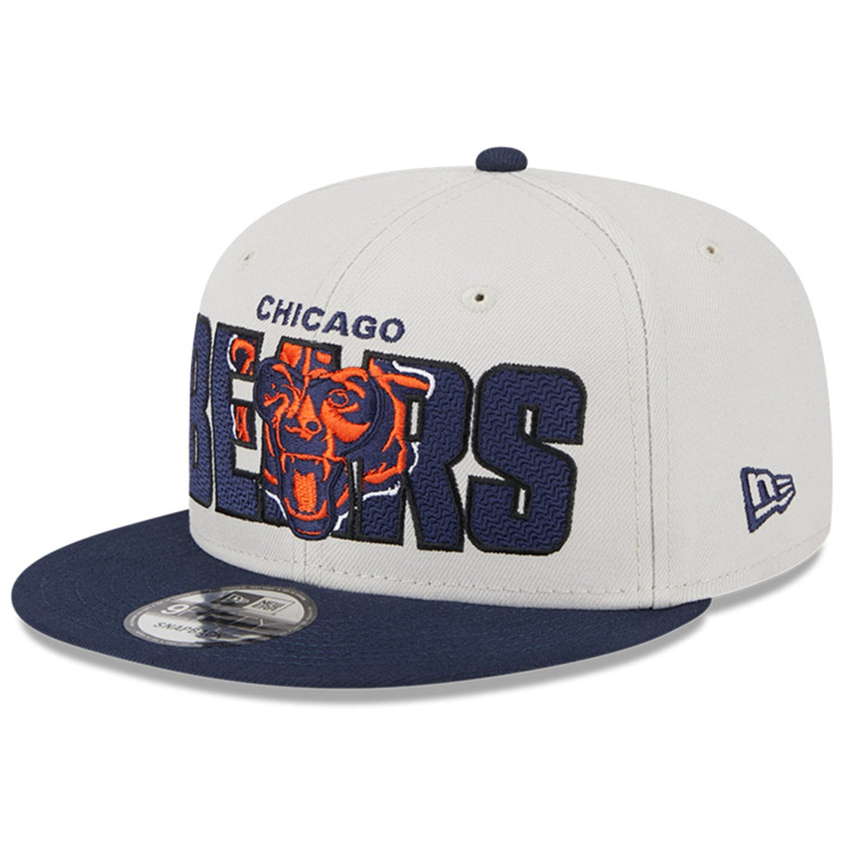 Chicago Bears New Era Stone/Navy 2023 NFL Draft 9FIFTY Snapback Adjustable Hat for Men product image 3, provided for visual