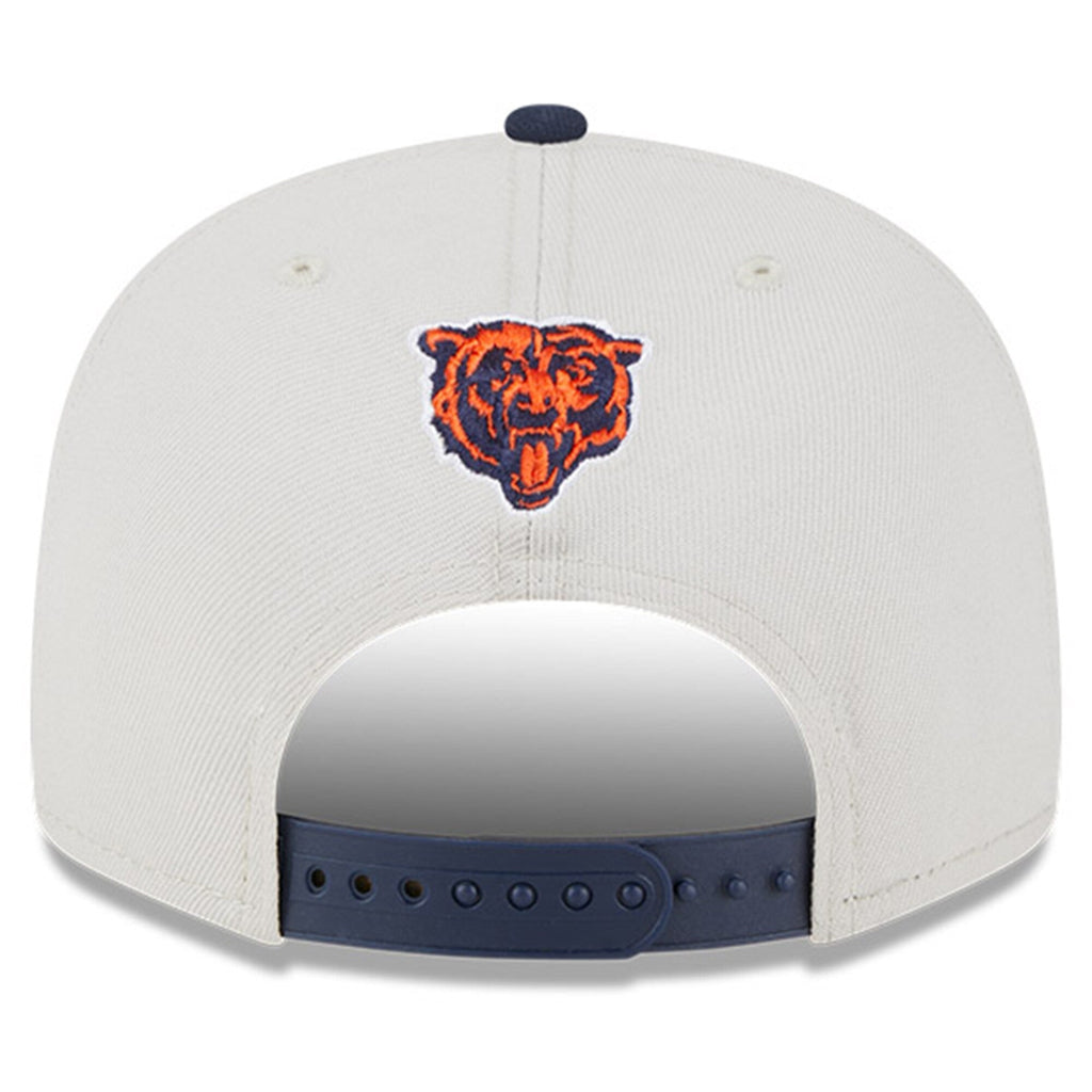 Chicago Bears New Era Stone/Navy 2023 NFL Draft 9FIFTY Snapback Adjustable Hat for Men product image 4, provided for visual