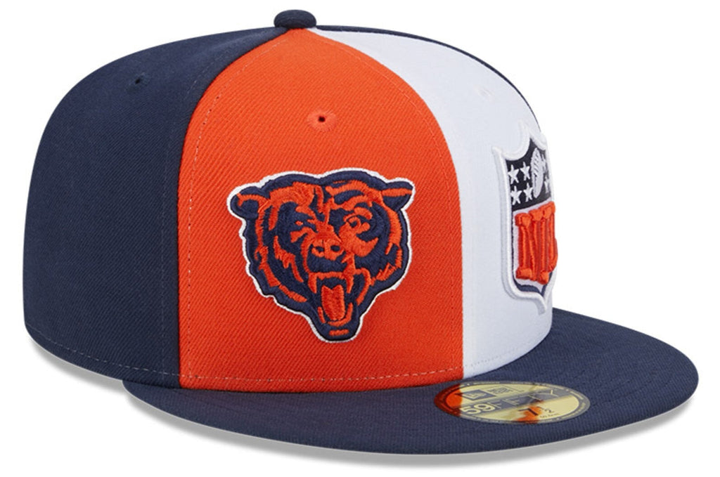 Chicago Bears 2023 Sideline Primary Logo Navy/Orange/White New Era 59FIFTY Fitted Hat product image 1, provided for visual