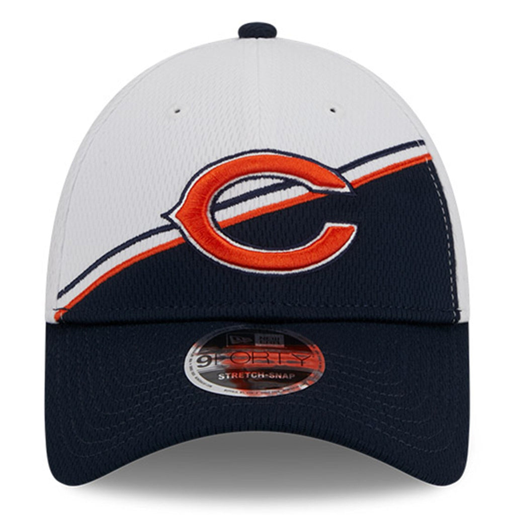 Chicago Bears New Era White/Navy 2023 NFL Sideline Secondary Logo 9FORTY Adjustable Hat for Men product image 2, provided