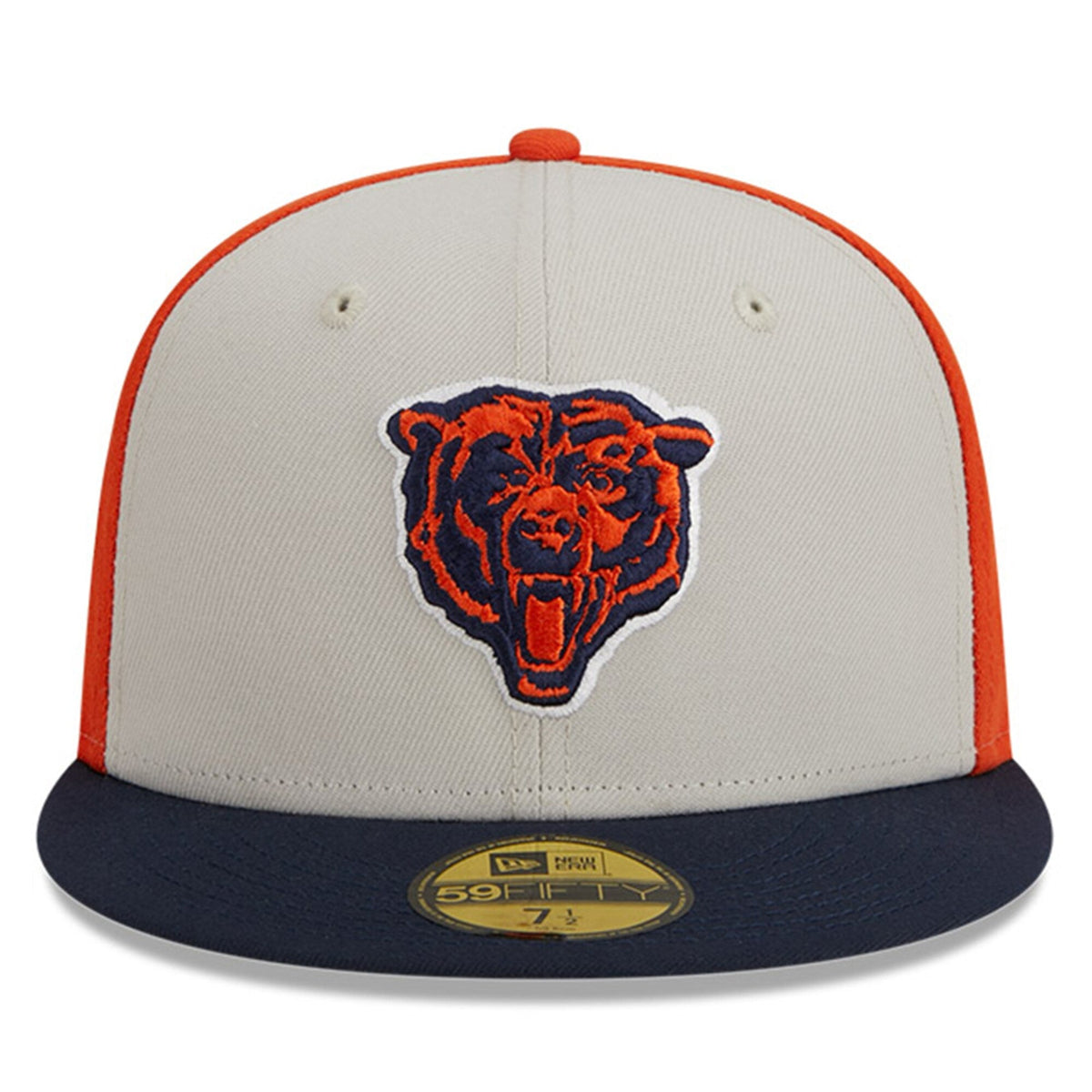Chicago Bears New Era Cream/Navy 2023 Sideline Historic 59FIFTY Fitted Hat for Men product image 2, provided for visual