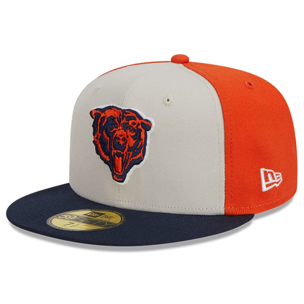 Chicago Bears New Era Cream/Navy 2023 Sideline Historic 59FIFTY Fitted Hat for Men product image 3, provided for visual