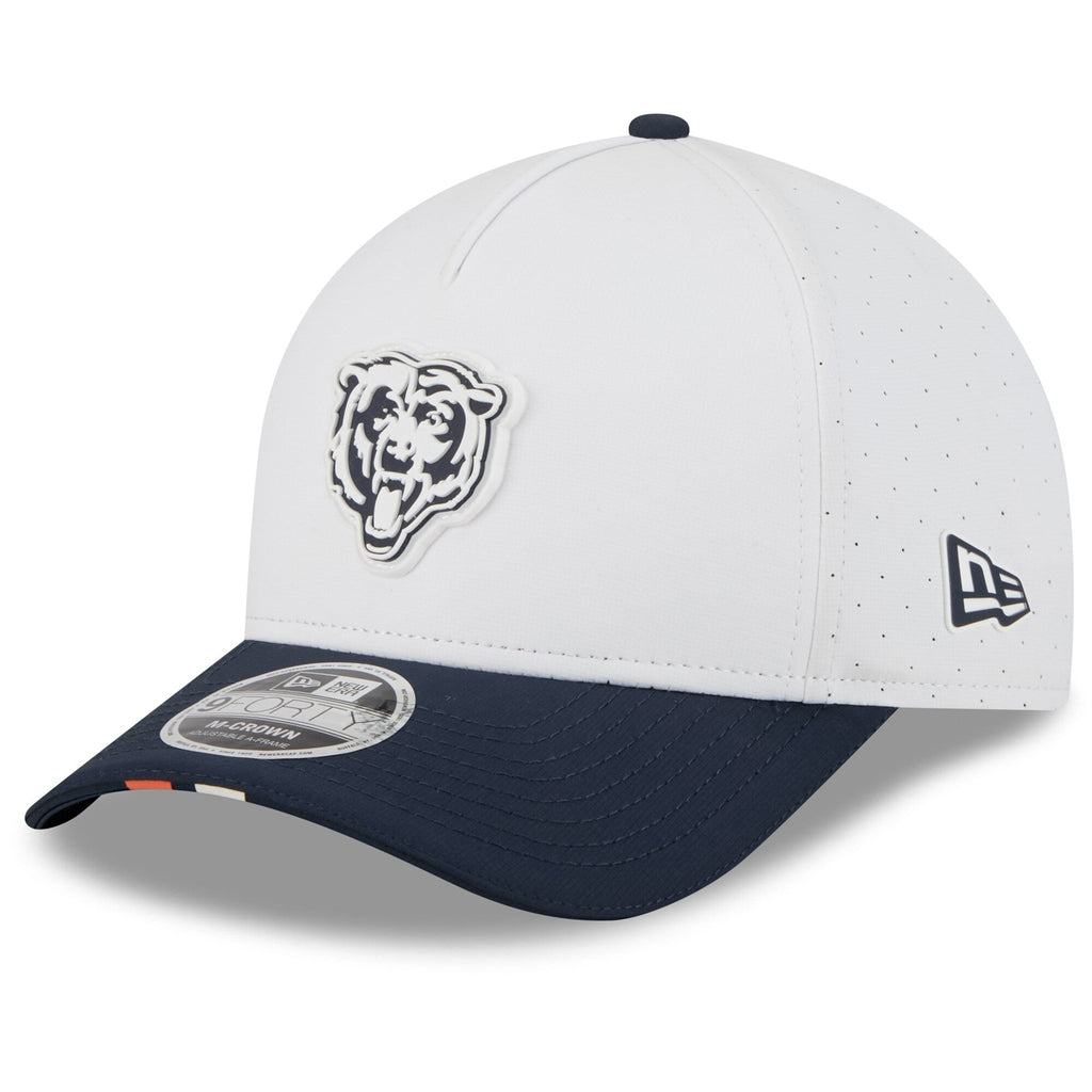 Chicago Bears New Era White/Navy 2025 NFL Training Camp 9FORTY M-Crown Adjustable A-Frame Hat for Men product image 1,