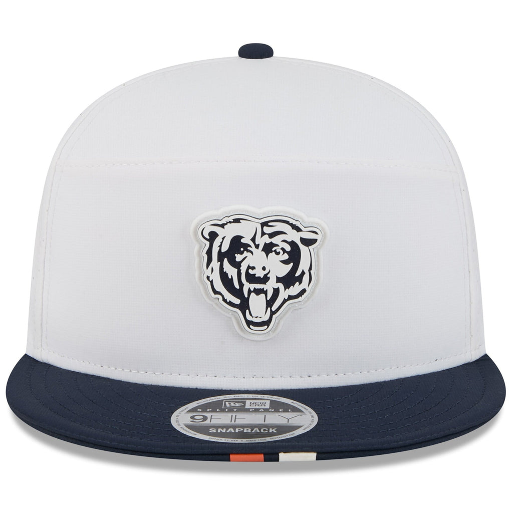 Chicago Bears New Era White/Navy 2025 NFL Training Camp Split Panel 9FIFTY Snapback Hat for Men product image 2, provided