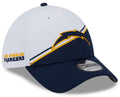 Los Angeles Chargers Primary Logo New Era White/Navy 2023 Sideline 39THIRTY Flex Hat for Men product image 1, provided for