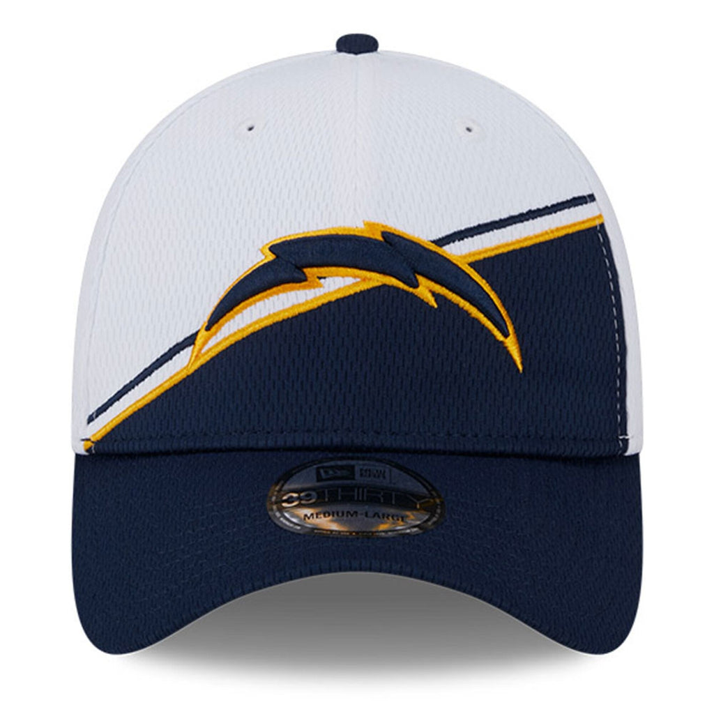 Los Angeles Chargers Primary Logo New Era White/Navy 2023 Sideline 39THIRTY Flex Hat for Men product image 2, provided for