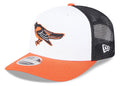 Baltimore Orioles New Era White Batting Practice 9SEVENTY Trucker Hat product image 1, provided for visual reference and