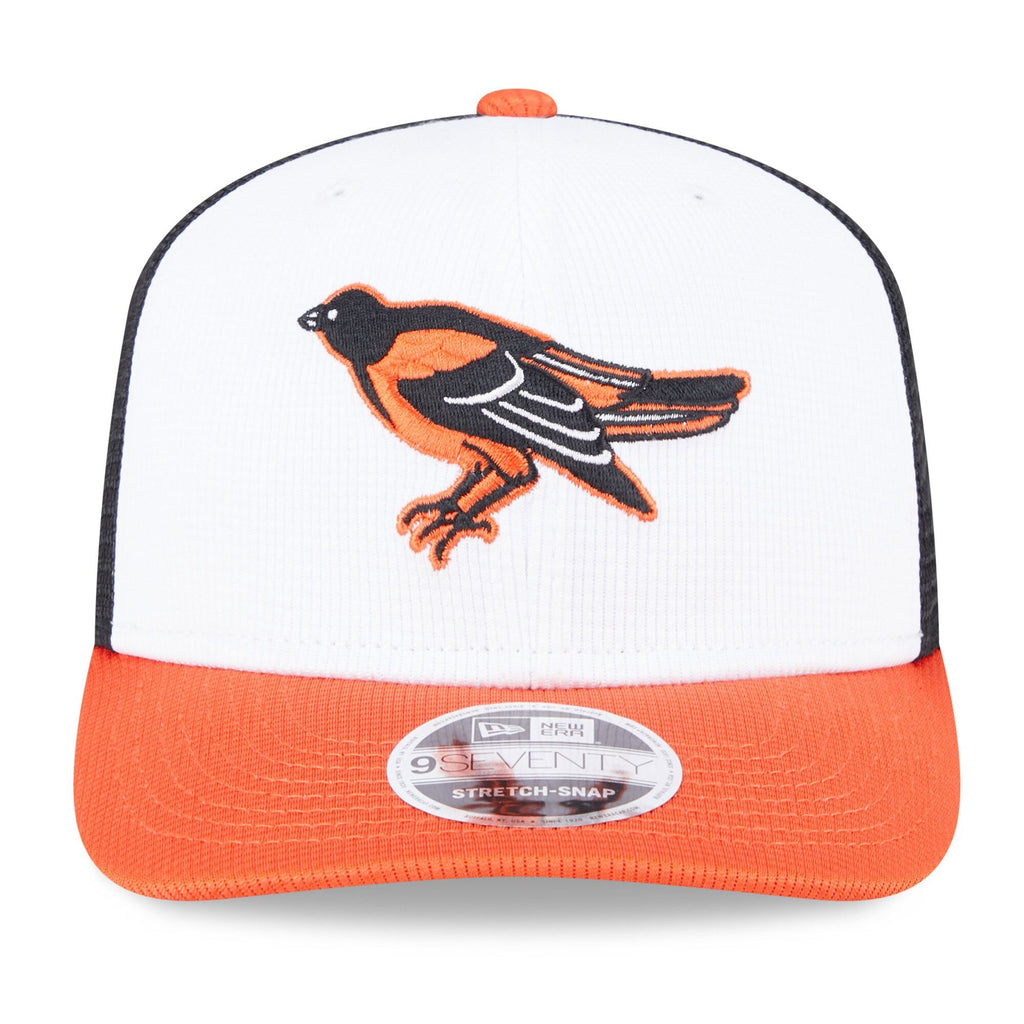 Baltimore Orioles New Era White Batting Practice 9SEVENTY Trucker Hat product image 2, provided for visual reference and