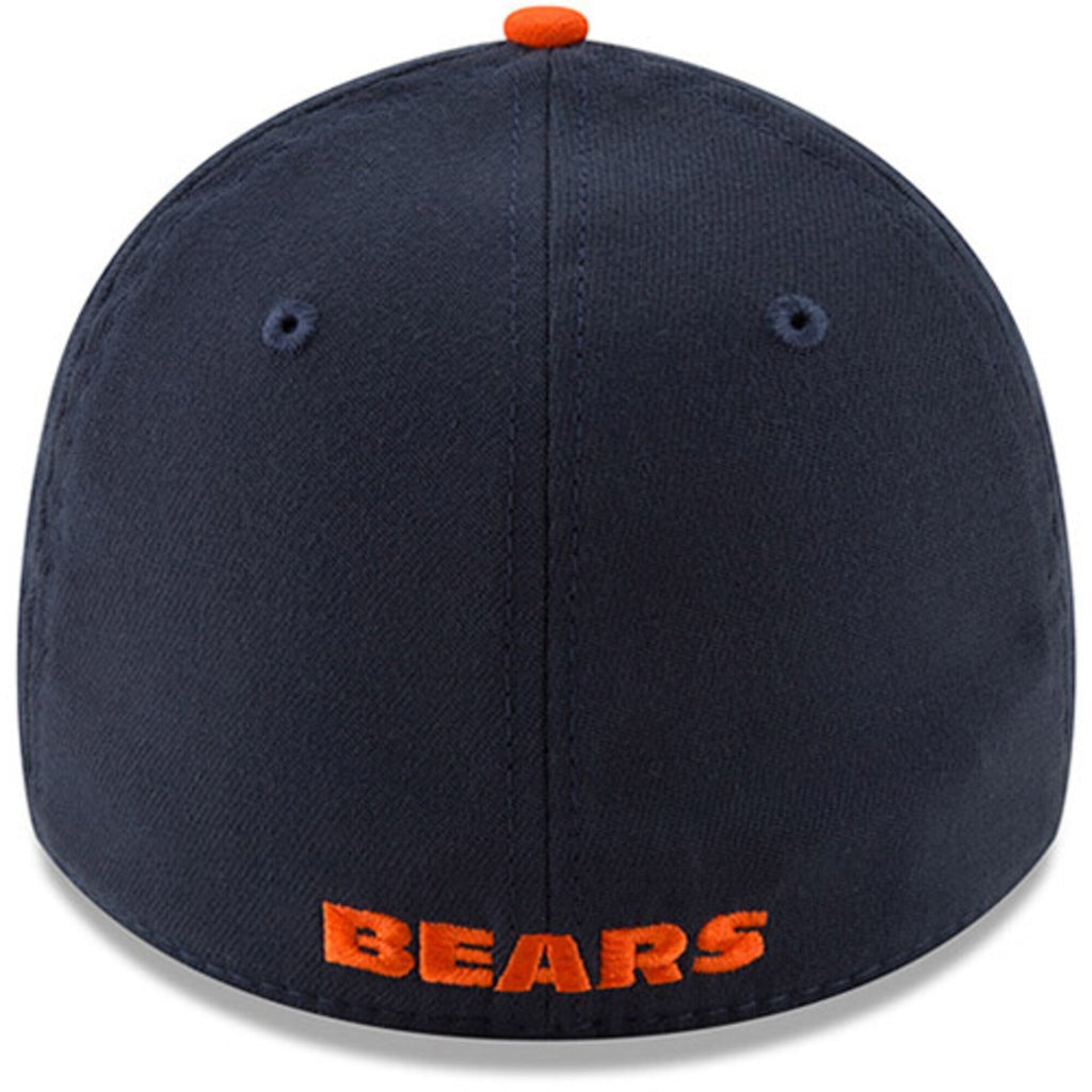 New Era Navy/Orange Chicago Bears Team Classic Two-Tone 39THIRTY Flex Hat for Men product image 4, provided for visual
