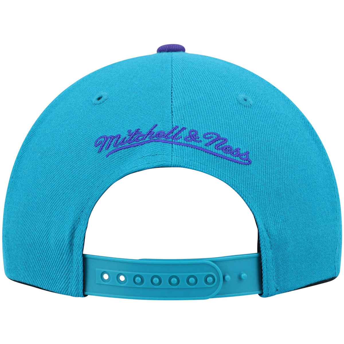 Charlotte Hornets Mitchell & Ness 2 Tone Teal/ Purple Hardwood Classics 2.0 Snapback Adjustable Hat for Men product image 4,