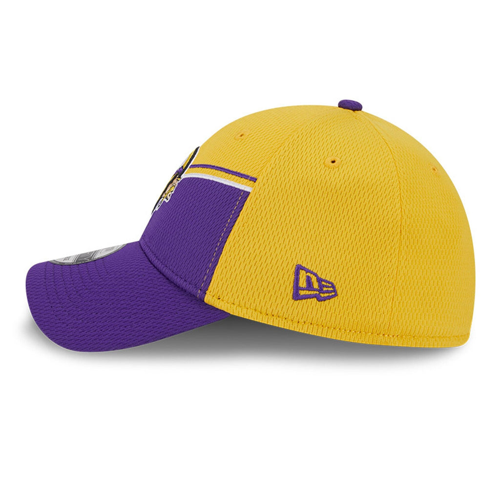 Minnesota Vikings Primary Logo New Era Yellow/Purple 2023 Sideline 39THIRTY Flex Hat for Men product image 4, provided for