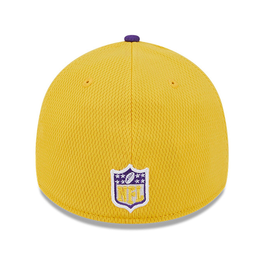 Minnesota Vikings Primary Logo New Era Yellow/Purple 2023 Sideline 39THIRTY Flex Hat for Men product image 5, provided for