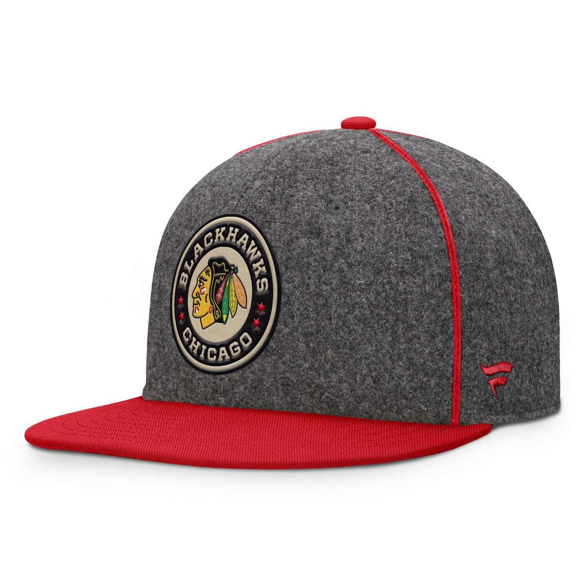 Chicago Blackhawks Fanatics Heather Gray/Red 2025 NHL Winter Classic Novelty Strapback Hat for Men product image 3, provided
