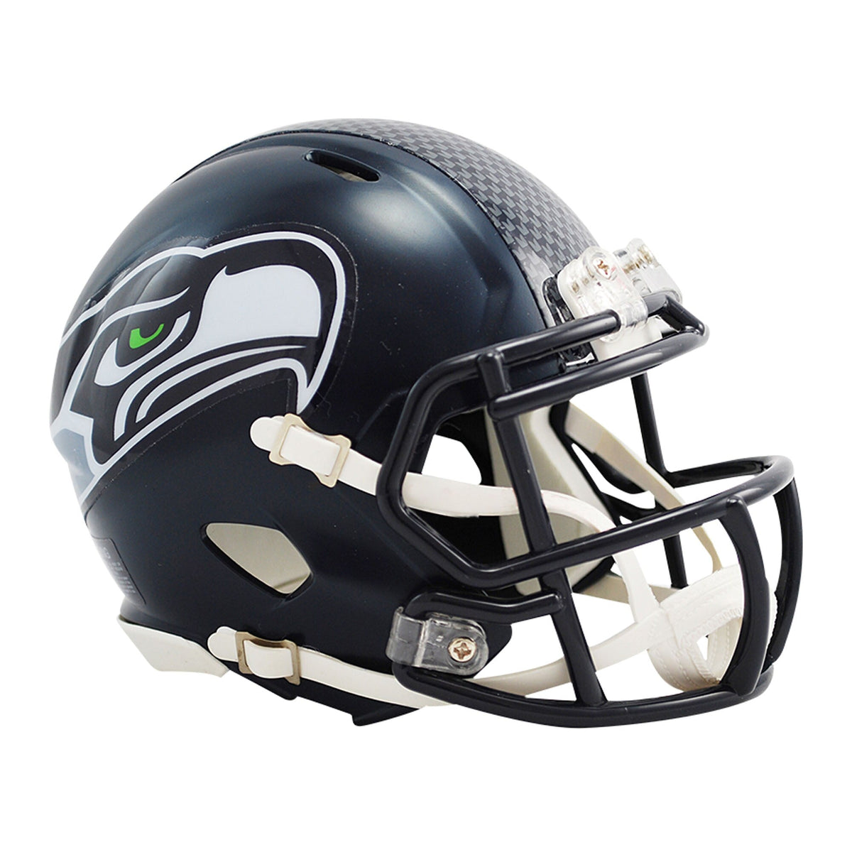 Seattle Seahawks Navy Speed Riddell Mini Helmet product image 1, provided for visual reference and product detail review