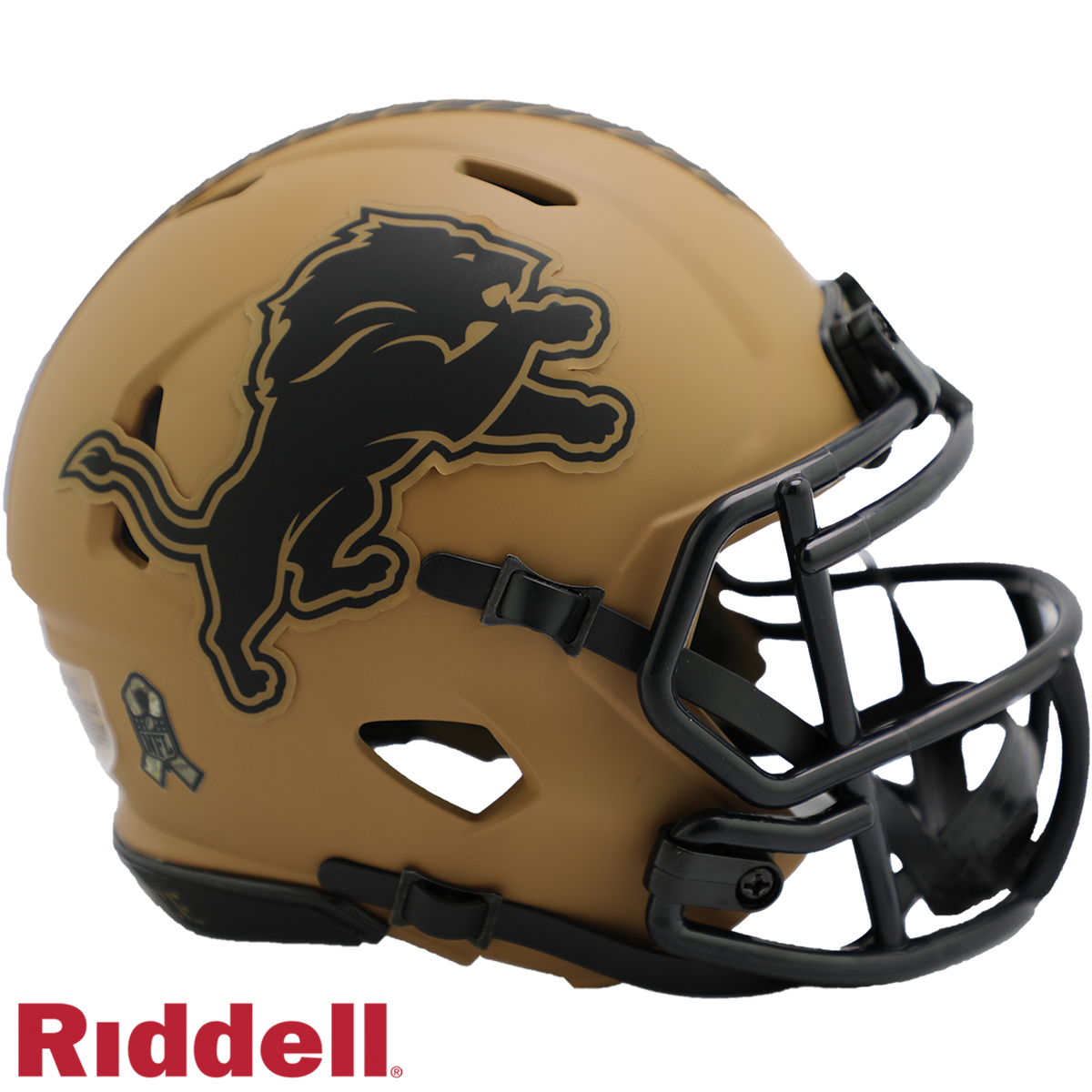 Detroit Lions 2023 NFL Salute to Service Riddell Speed Mini Helmet product image 1, provided for visual reference and