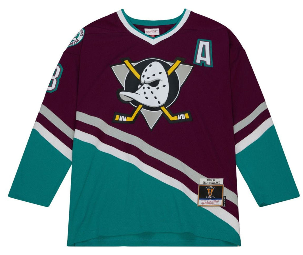 Teemu Selanne Anaheim Ducks Mitchell & Ness 1996/97 Blue Line Player Jersey -Purple for Men product image 1, provided for