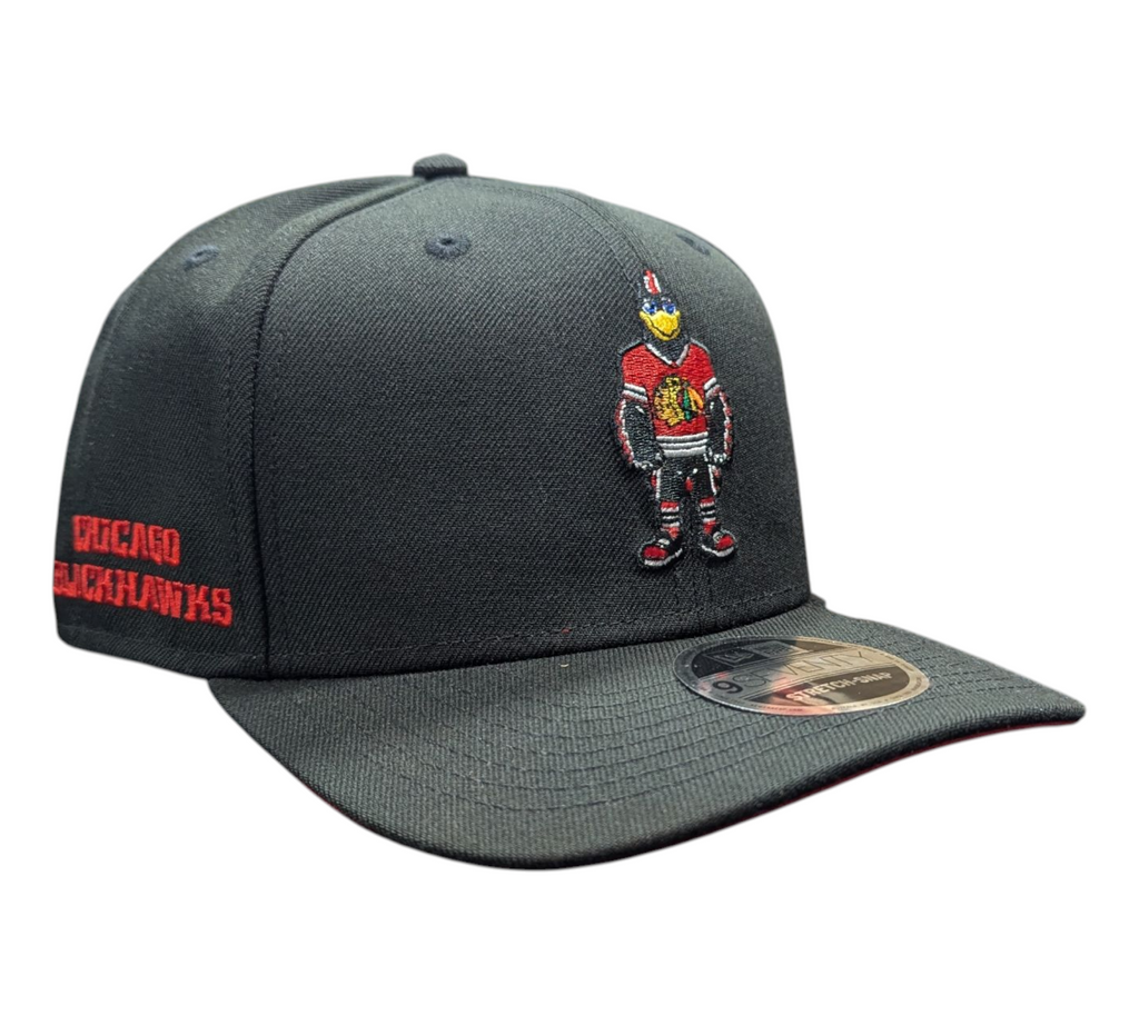 Chicago Blackhawks New Era NHL Tommy Hawk Black 9SEVENTY Adjustable Hat product image 3, provided for visual reference and