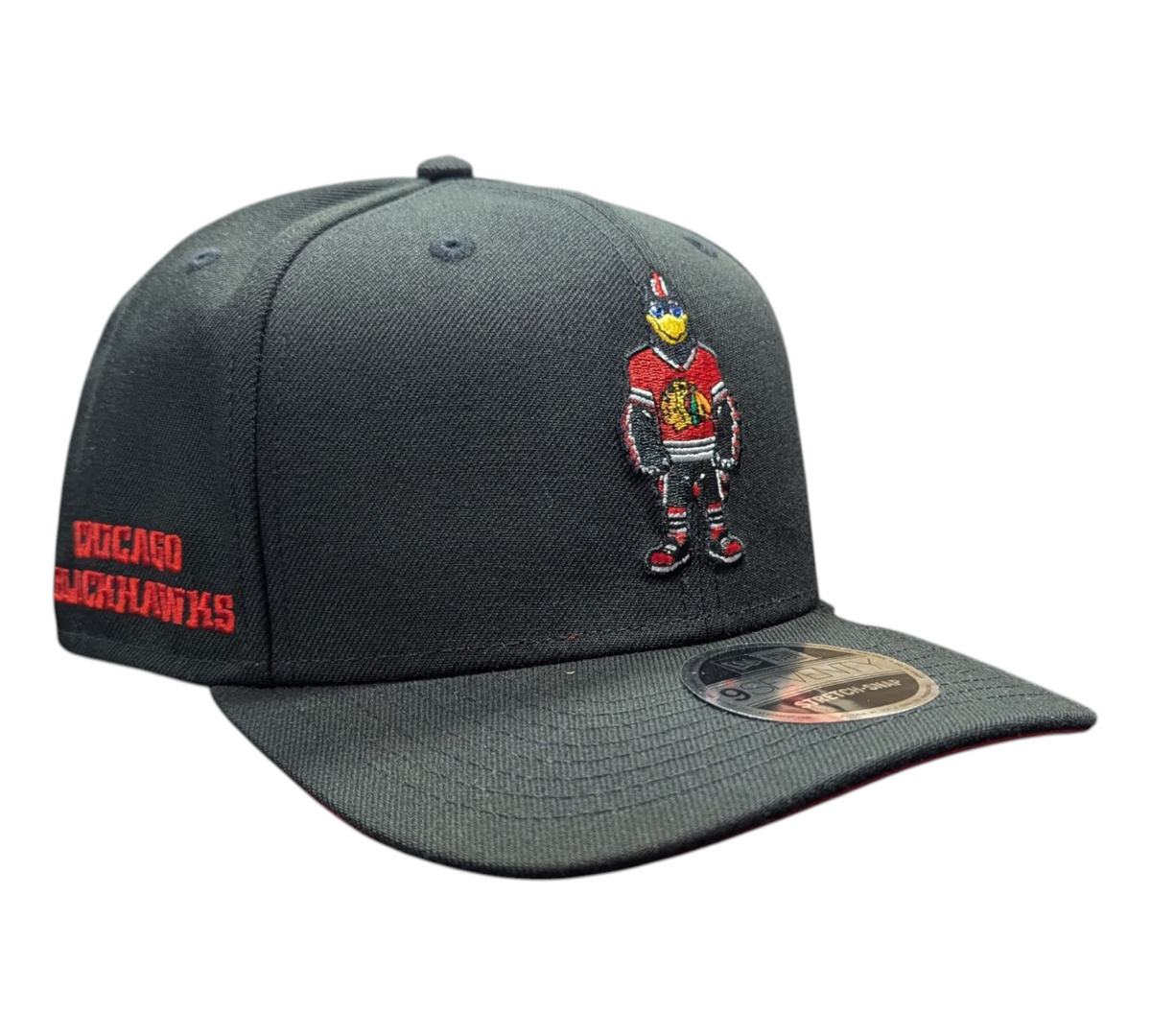 Chicago Blackhawks New Era NHL Tommy Hawk Black 9SEVENTY Adjustable Hat product image 3, provided for visual reference and