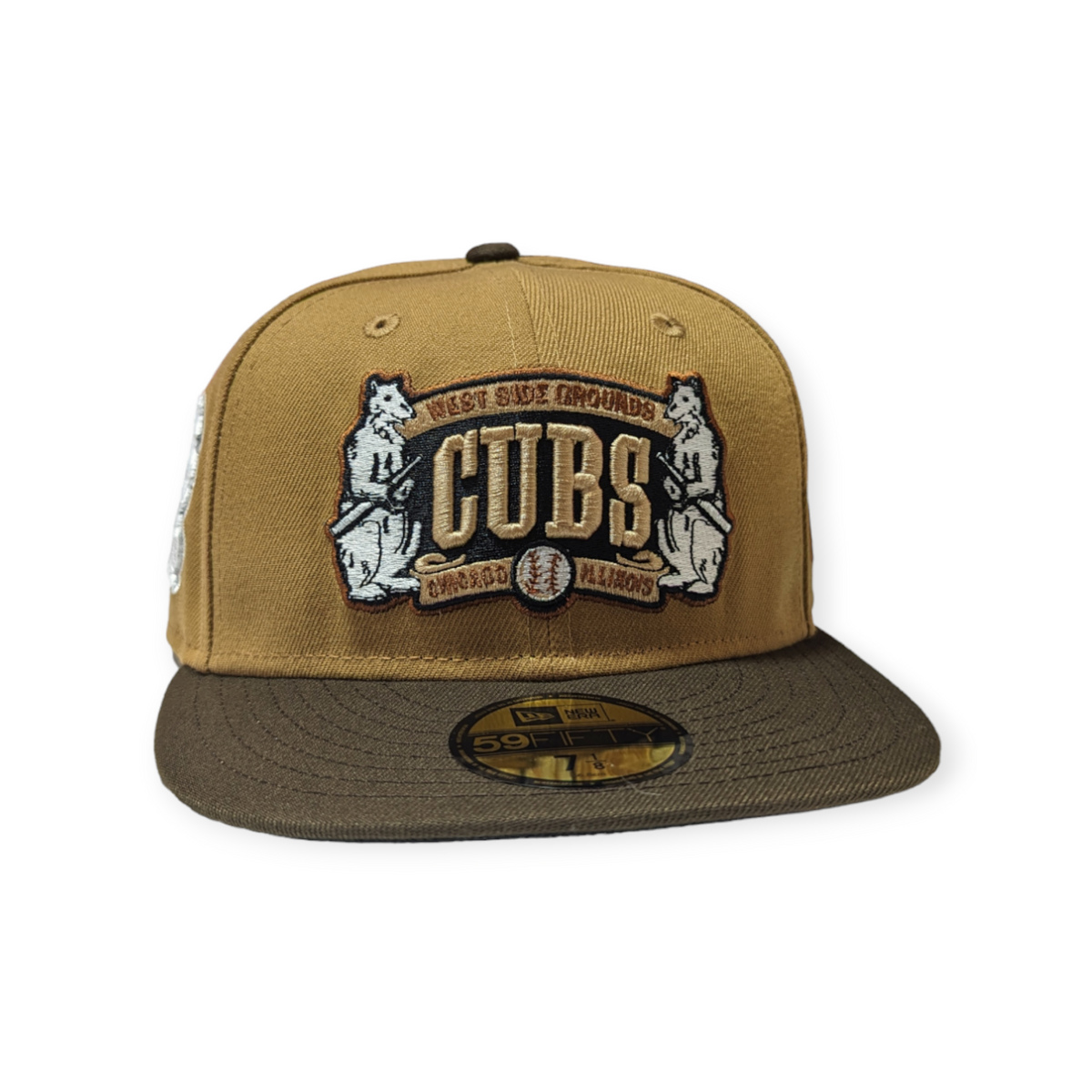 Chicago Cubs New Era West Side Grounds Wheat/Walnut 59FIFTY Fitted Hat product image 2, provided for visual reference and