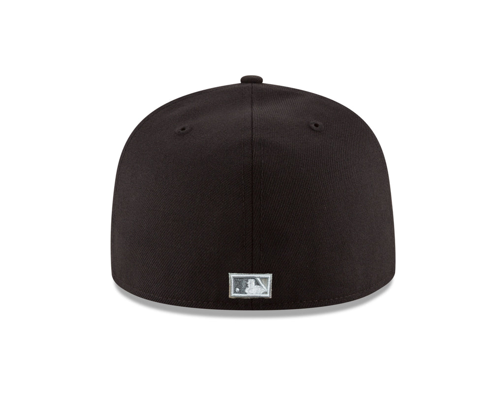 Chicago Cubs New Era Black Static 59FIFTY Fitted Hat product image 6, provided for visual reference and product detail review