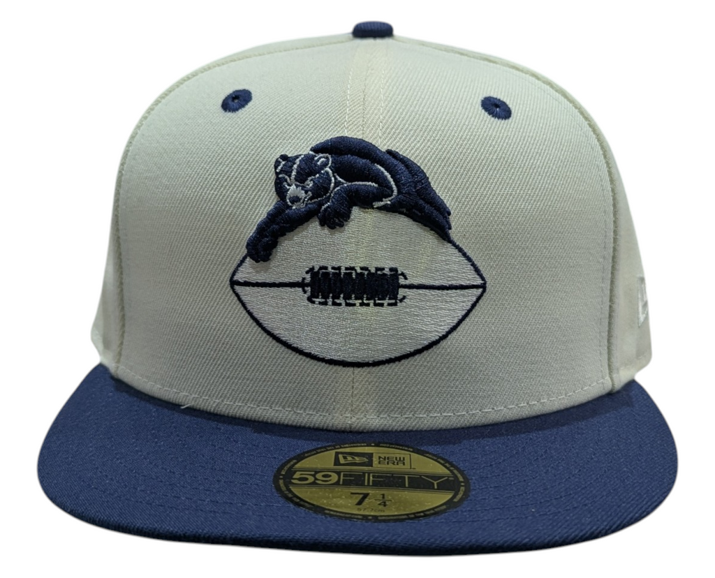 Chicago Bears Gridiron Chrome/Navy New Era 59FIFTY Fitted Hat product image 2, provided for visual reference and product