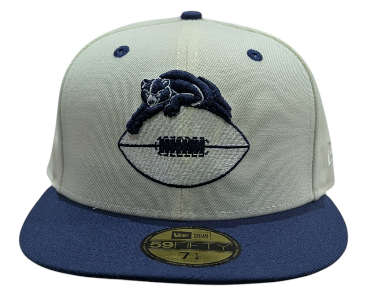 Chicago Bears Gridiron Chrome/Navy New Era 59FIFTY Fitted Hat product image 2, provided for visual reference and product