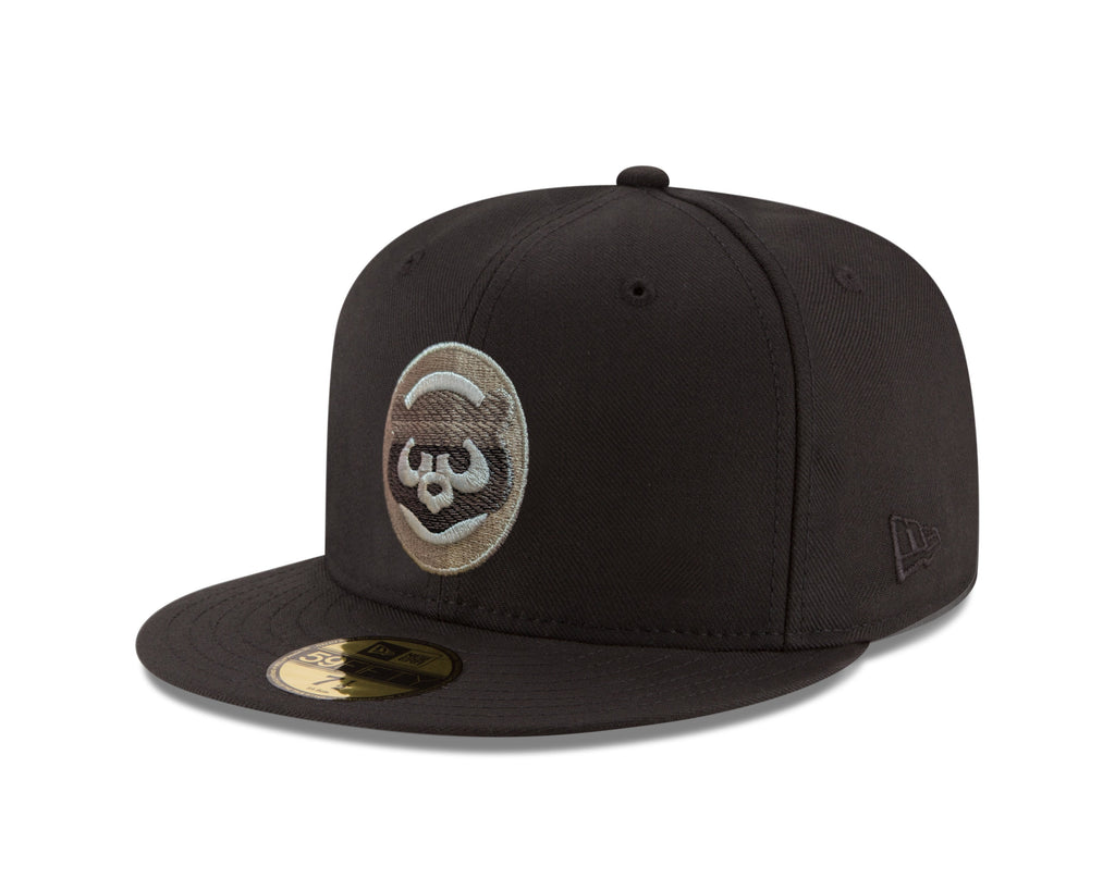 Chicago Cubs New Era Black Static 59FIFTY Fitted Hat product image 3, provided for visual reference and product detail review