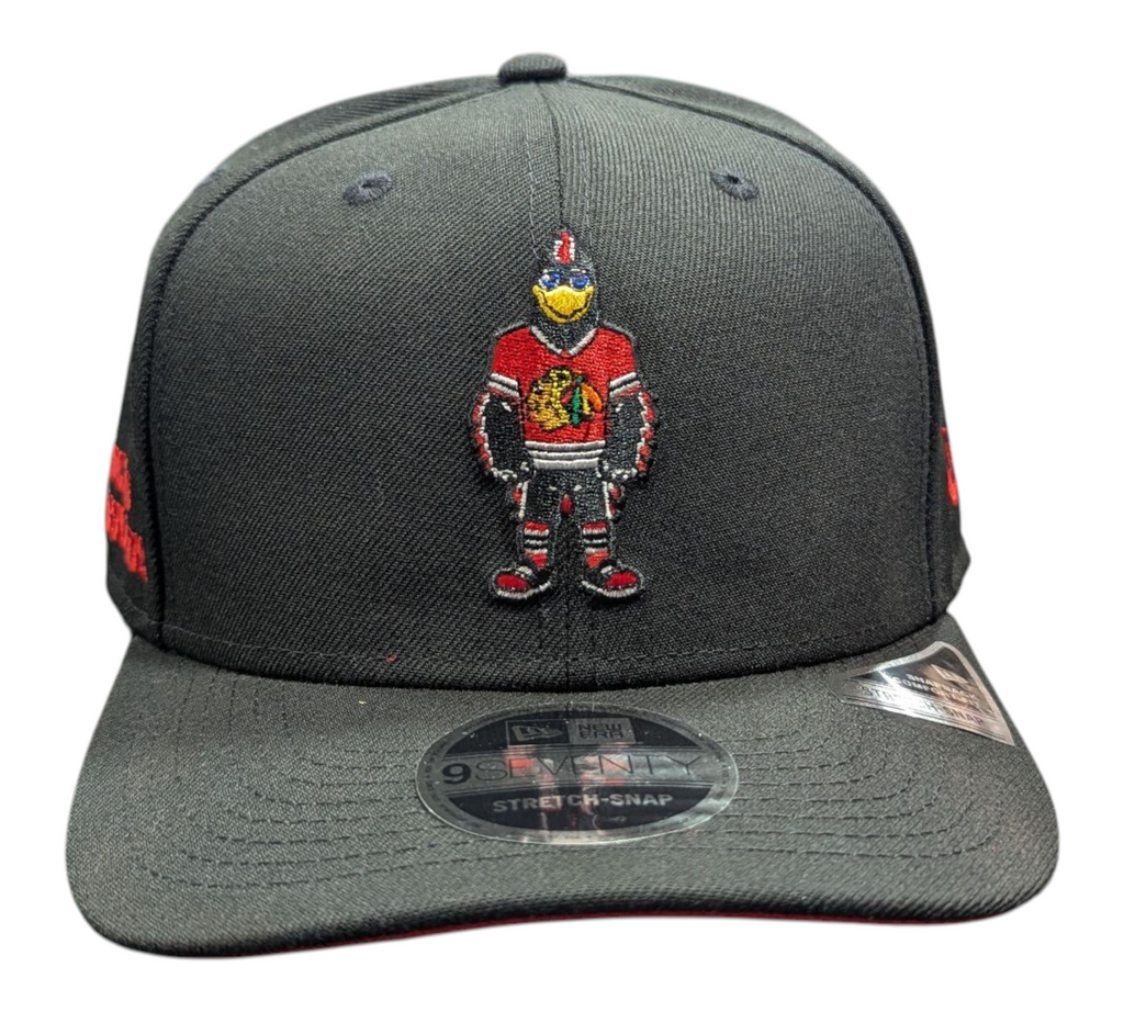 Chicago Blackhawks New Era NHL Tommy Hawk Black 9SEVENTY Adjustable Hat product image 2, provided for visual reference and