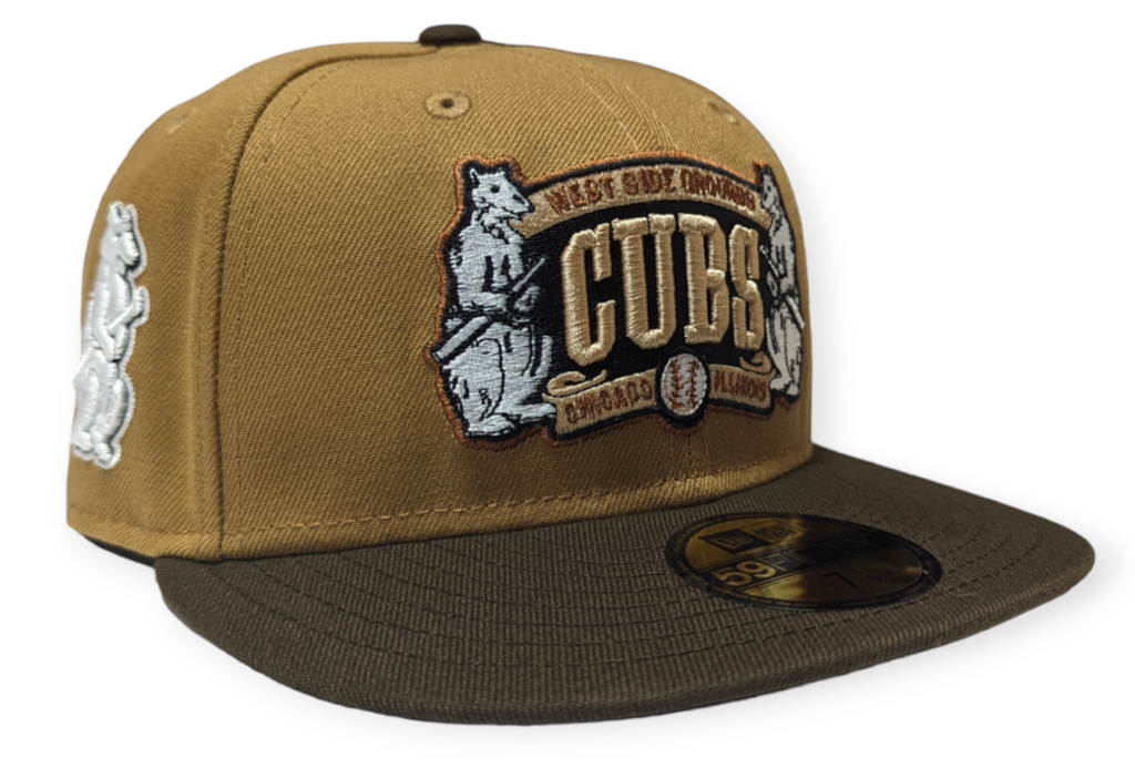 Chicago Cubs New Era West Side Grounds Wheat/Walnut 59FIFTY Fitted Hat product image 1, provided for visual reference and