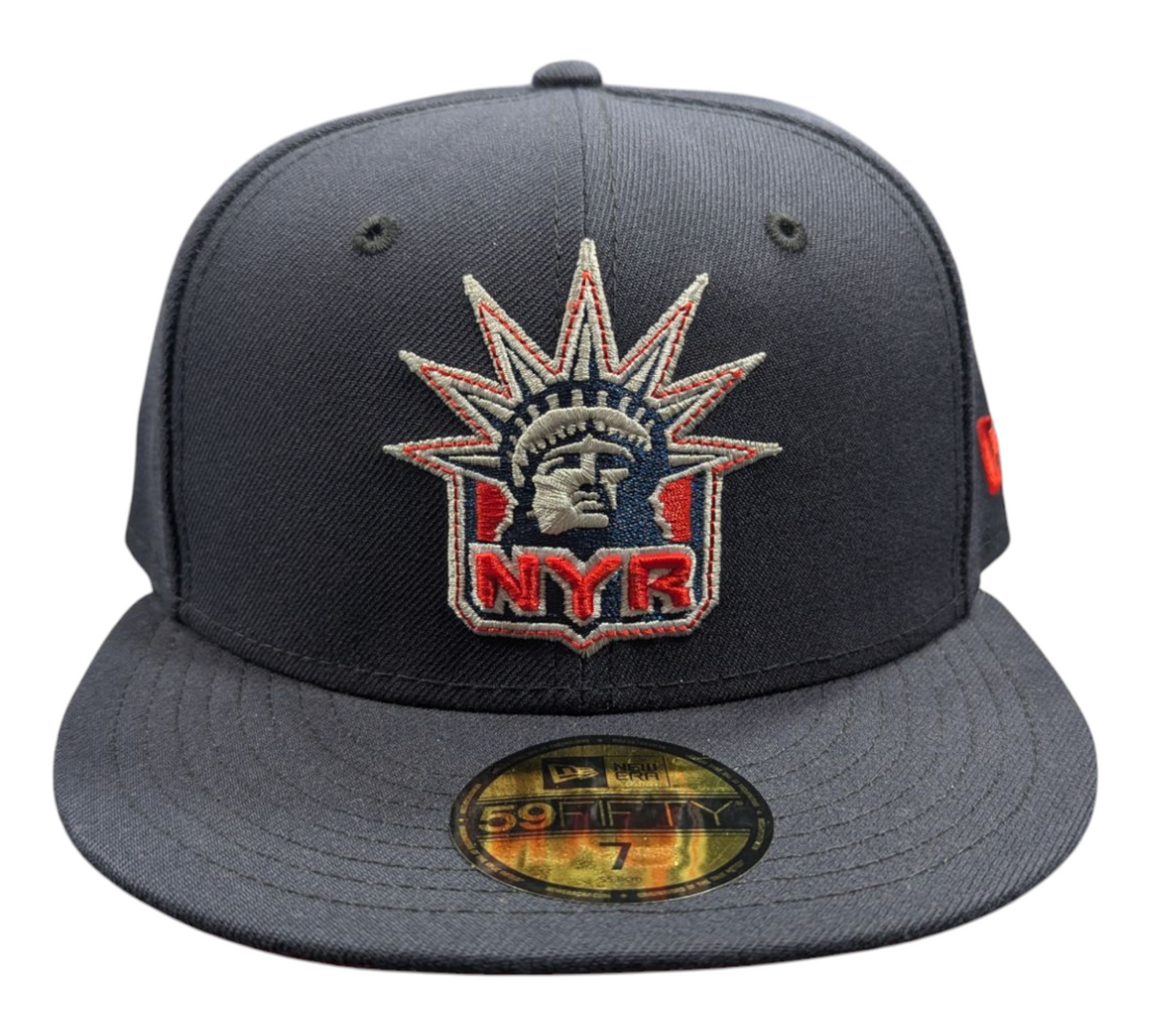 New York Rangers New Era Lady Liberty Navy 59FIFTY Fitted Hat product image 2, provided for visual reference and product