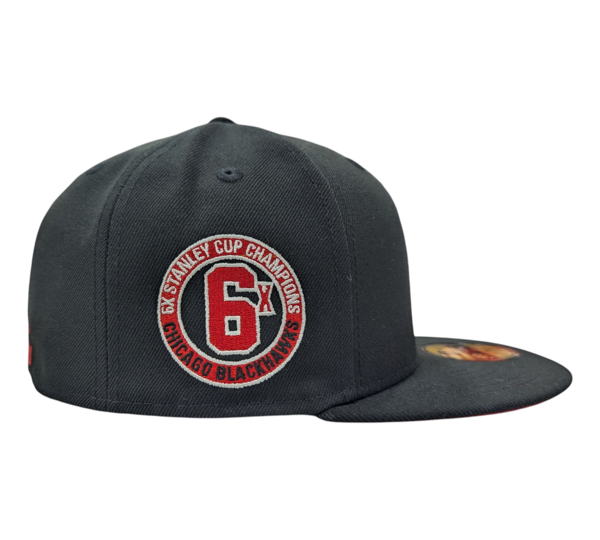 Chicago Blackhawks New Era Tommy Hawk Black 59FIFTY Fitted Hat product image 4, provided for visual reference and product