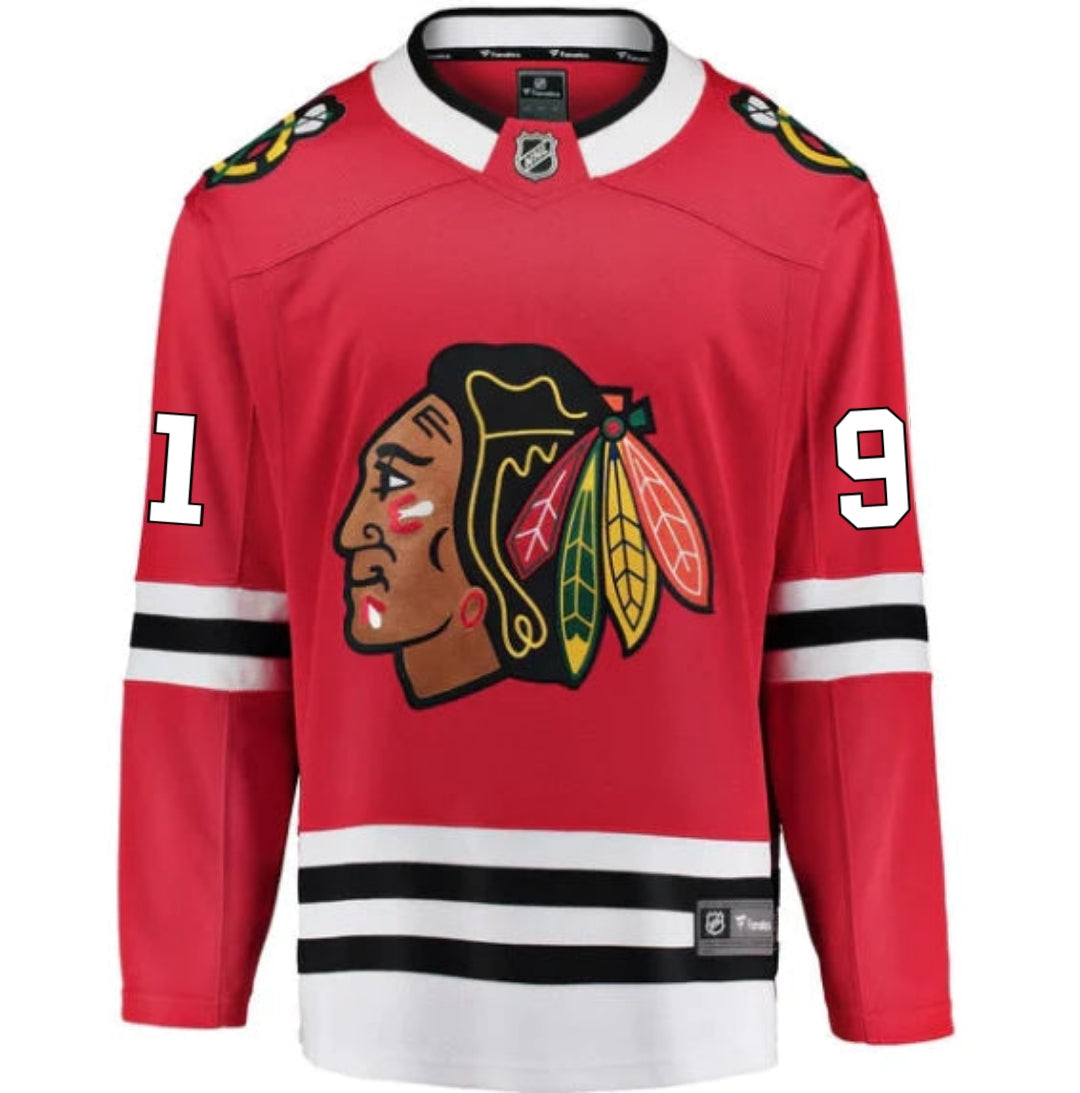 Frank Nazar Chicago Blackhawks Red Home Fanatics Premium Twill Breakaway Replica Jersey for Men product image 2, provided
