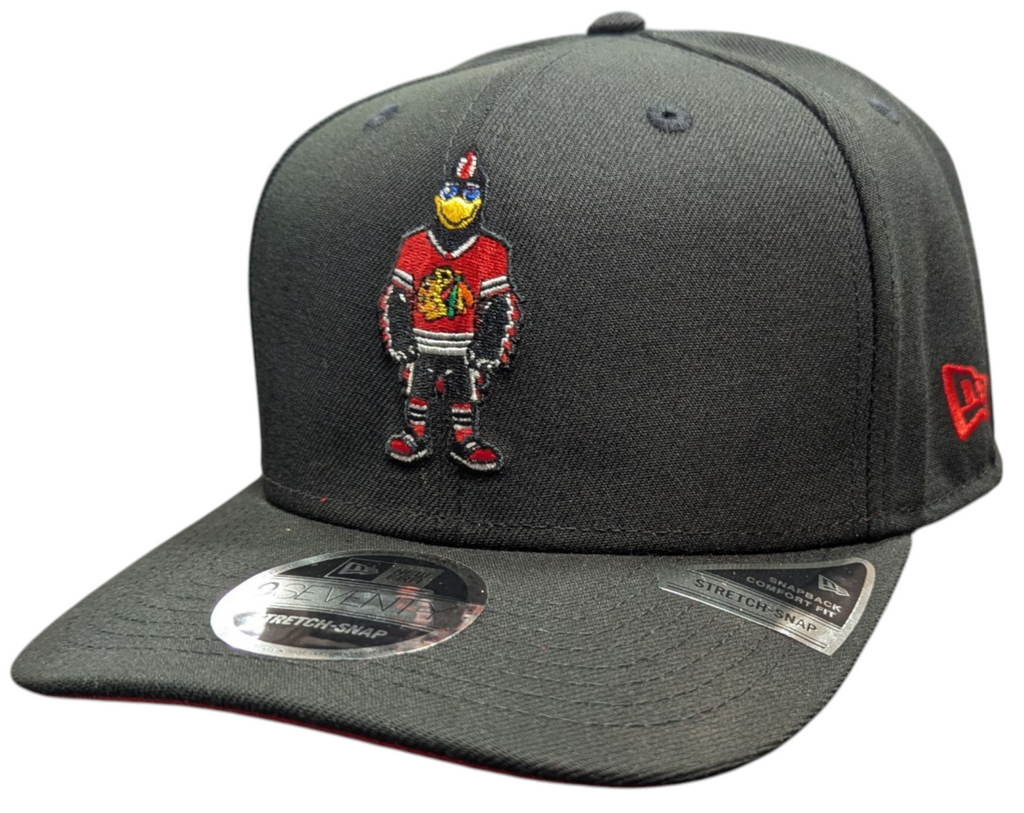 Chicago Blackhawks New Era NHL Tommy Hawk Black 9SEVENTY Adjustable Hat product image 1, provided for visual reference and