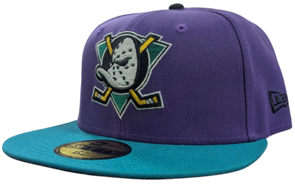 Anaheim Mighty Ducks New Era Purple/Teal Ducks Fly Together 59FIFTY Fitted Hat product image 1, provided for visual